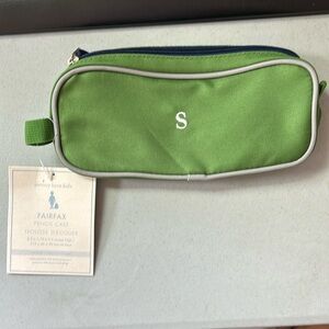 Pottery Barn Kids Fairfax Green Pencil Case NWT
